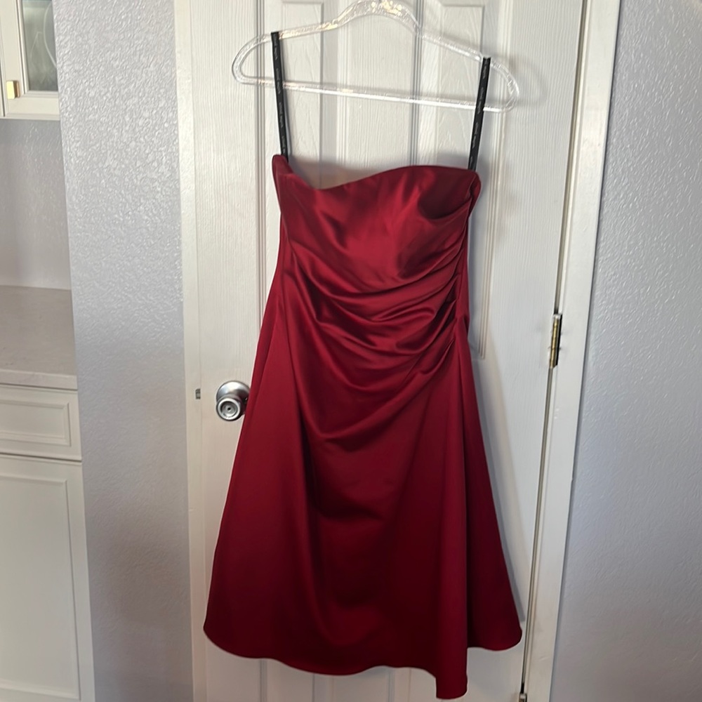 Alfred Angelo beautiful strapless red evening dress - Picture 1 of 6
